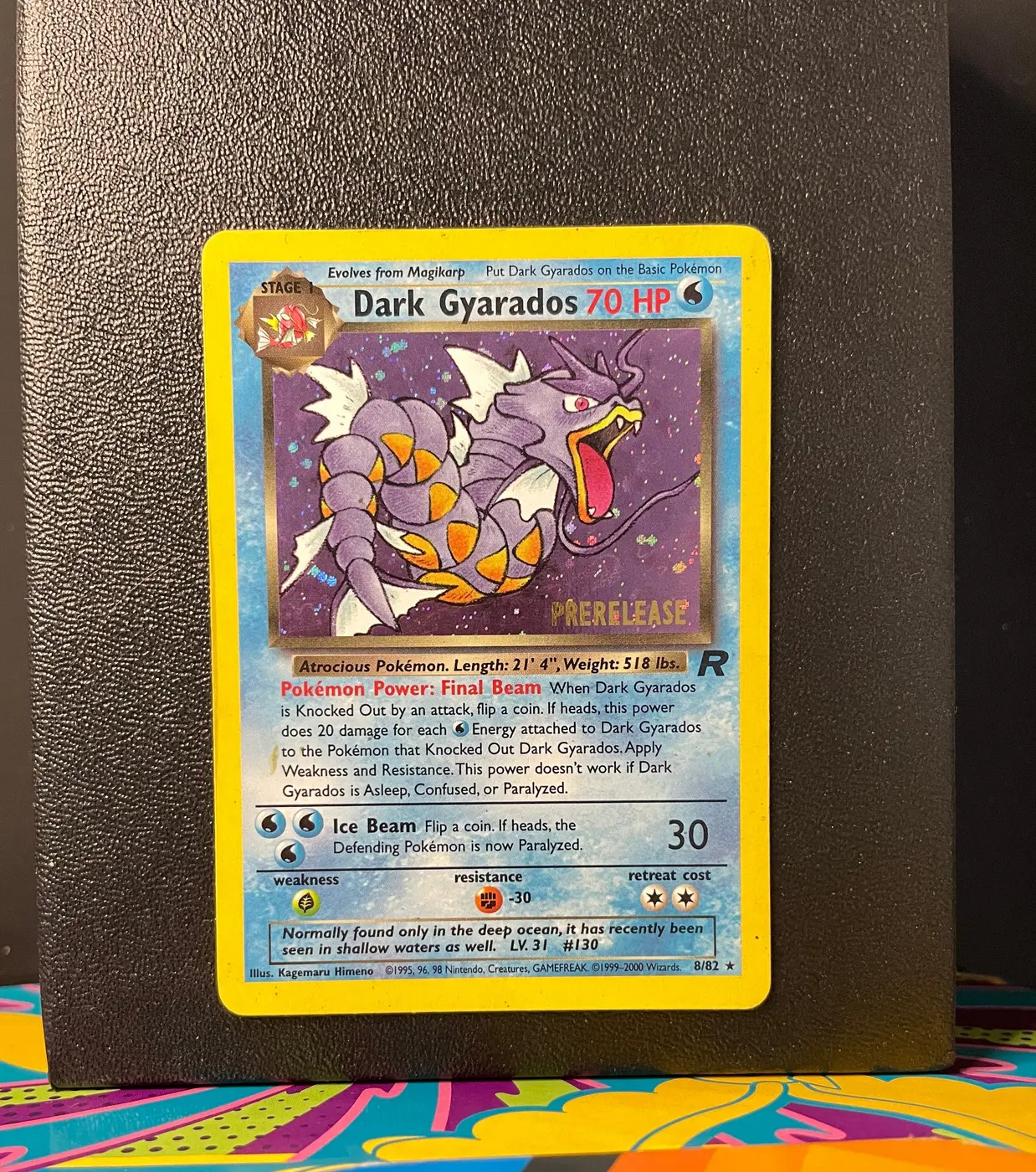 Dark Gyarados Prerelease 8/82 - Frente