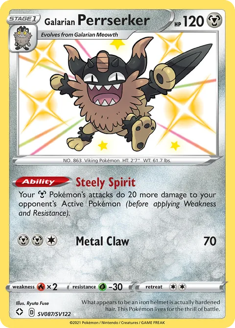 Galarian Perrserker SV087/SV122