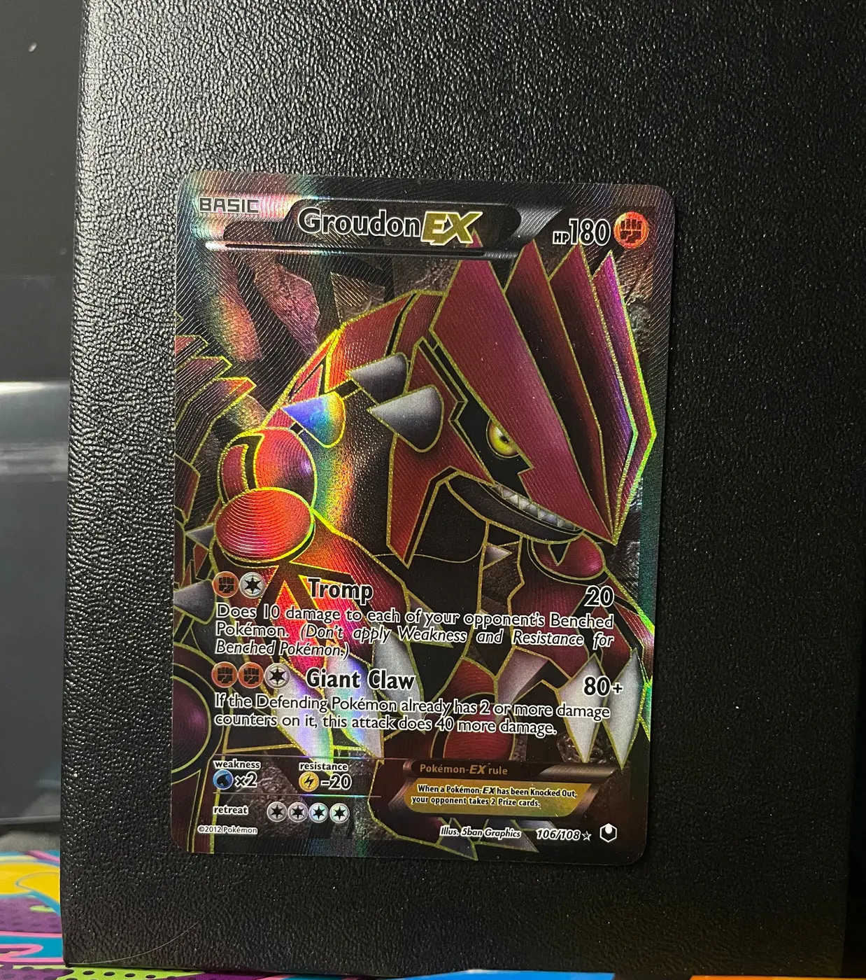 Groudon EX 106/108 - Frente