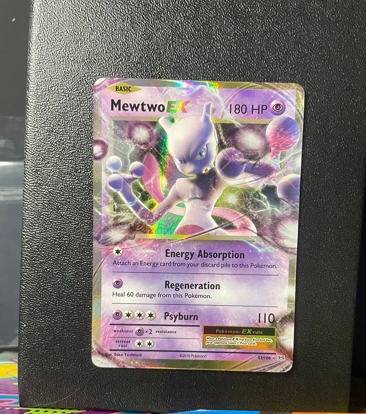 Mewtwo EX 52/108 - Frente