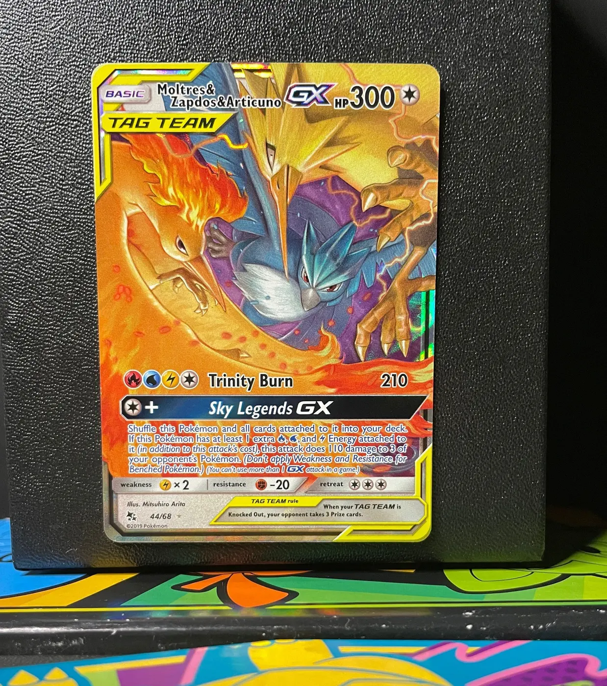Moltres & Zapdos & Articuno GX 44/68 - Frente