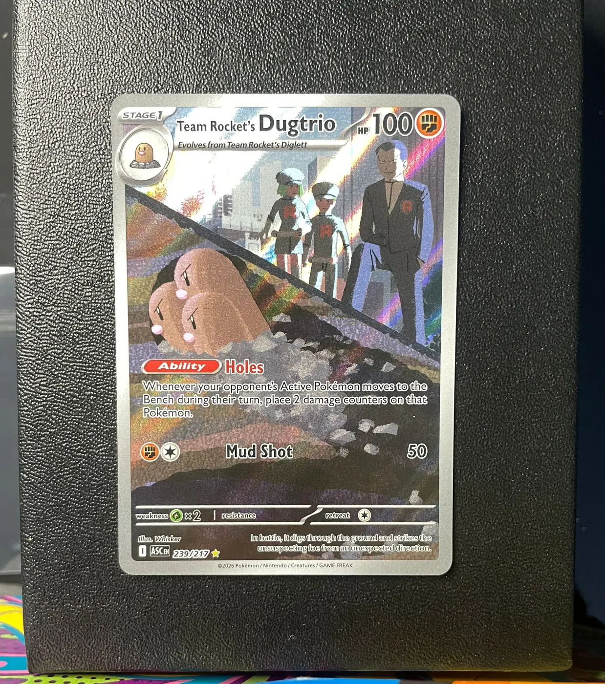 Team Rocket's Dugtrio 239/217 - Frente