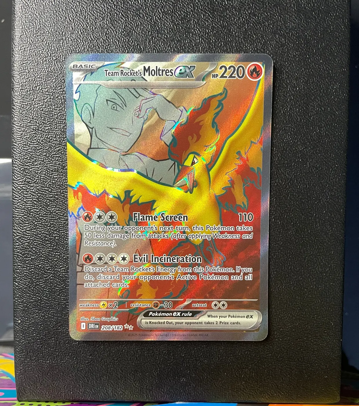 Team Rocket's Moltres ex 208/182 - Frente