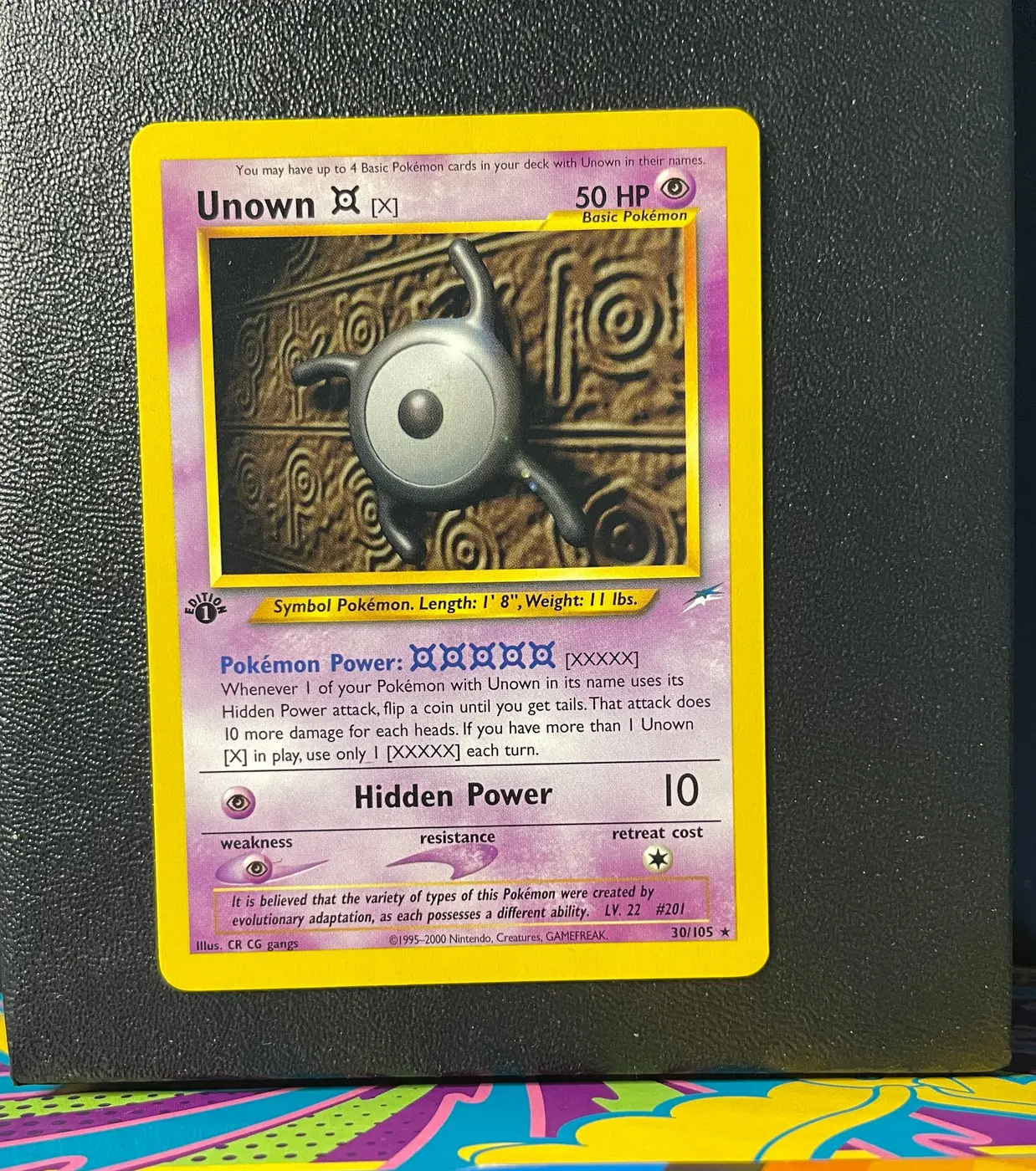 Unown [X] 30/105 - Frente